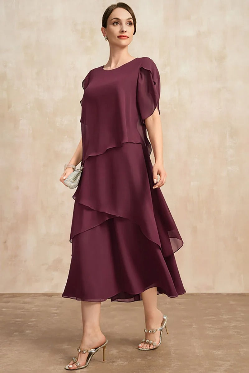 Robe en mousseline superposée grande taille pour femme