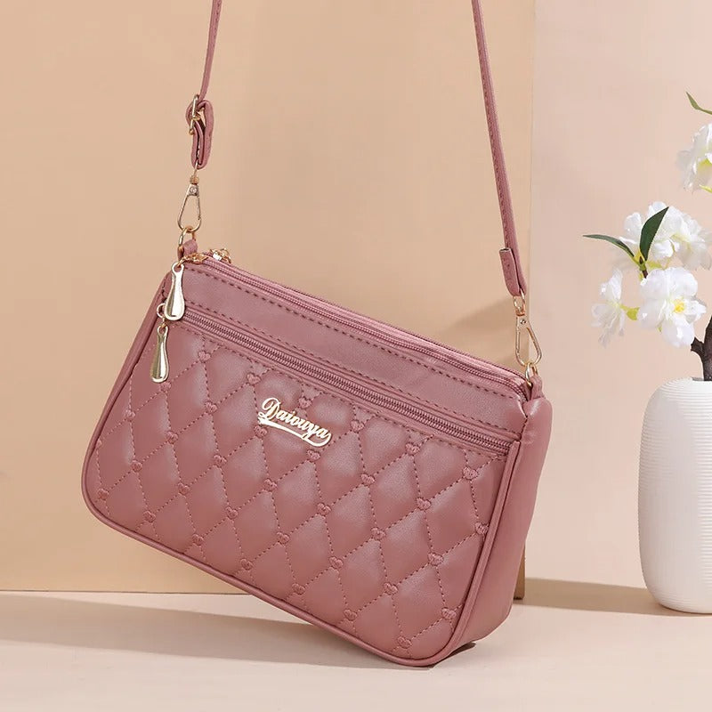 Sac à bandoulière brodé en cuir PU pour femme
