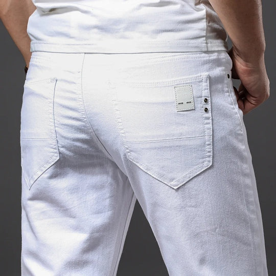 Jean slim blanc pour homme