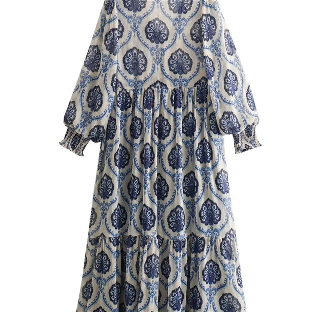 Robe décontractée à imprimé métallisé pour femme