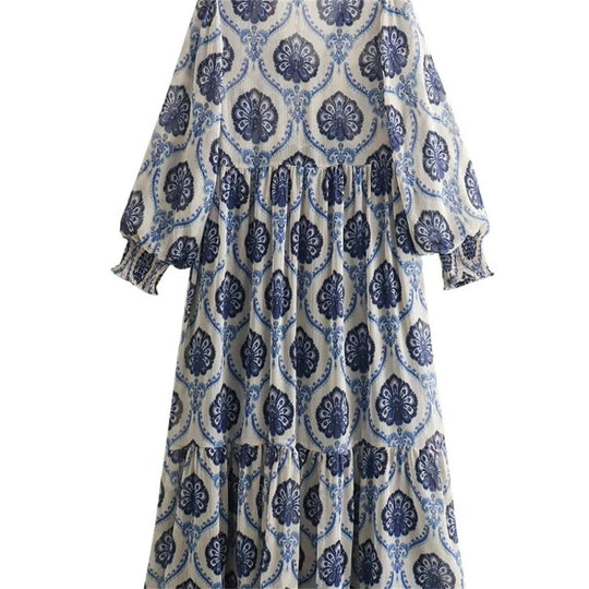 Robe décontractée à imprimé métallisé pour femme