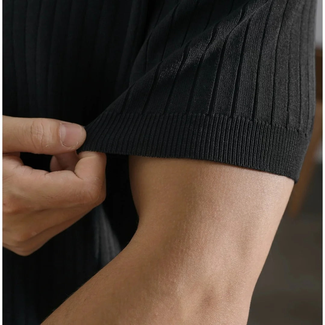 Polo en tricot rétro pour homme