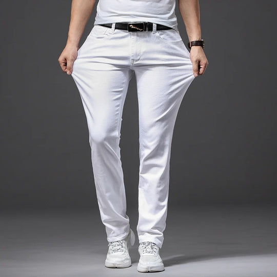 Jean slim blanc pour homme