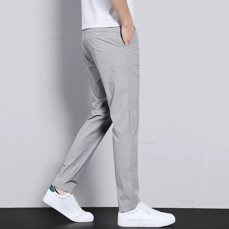 Pantalon d'été en soie glacée pour homme