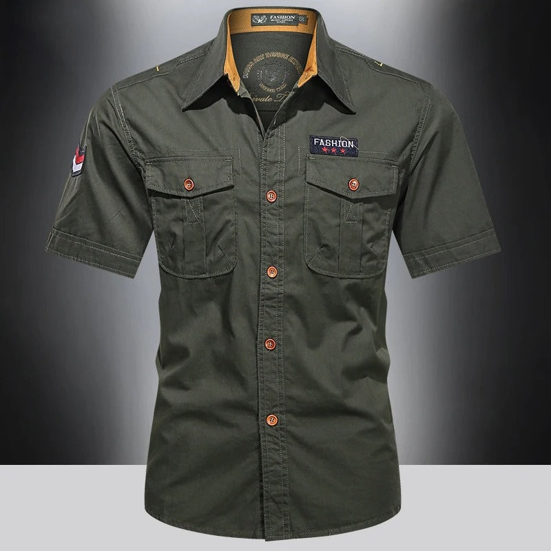 Chemise de travail en pur coton pour homme