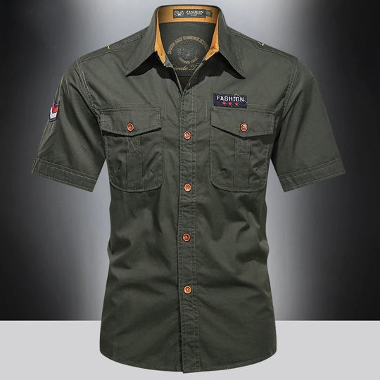 Chemise de travail en pur coton pour homme