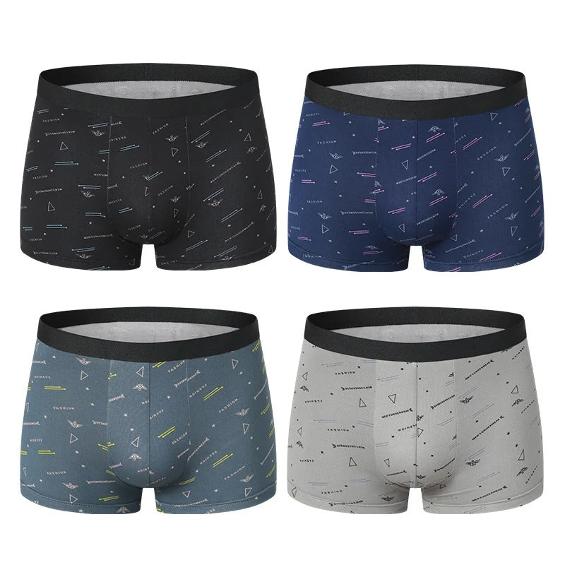 Lot de 4 boxers imprimés pour homme