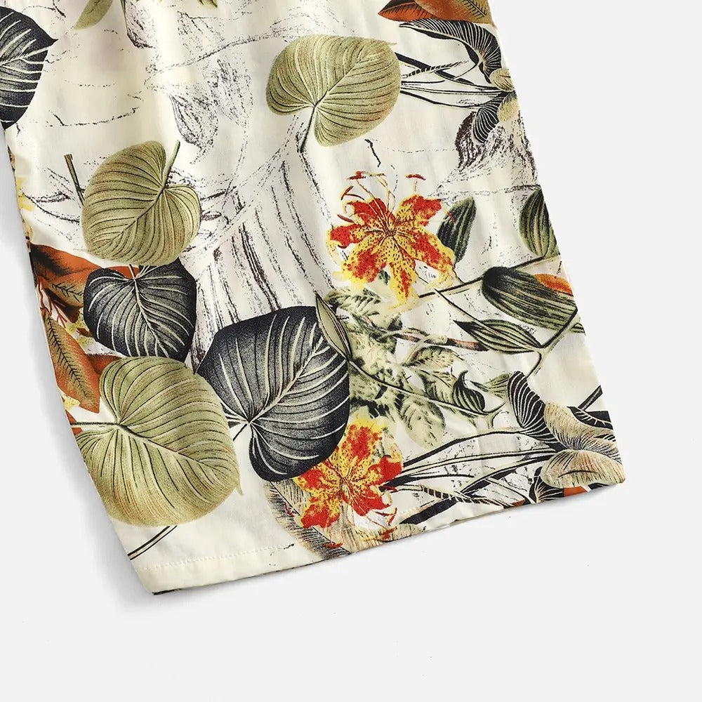 Pantalon large décontracté à taille élastique pour femme