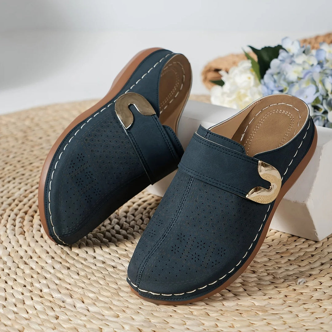 Sandales compensées à enfiler pour femmes