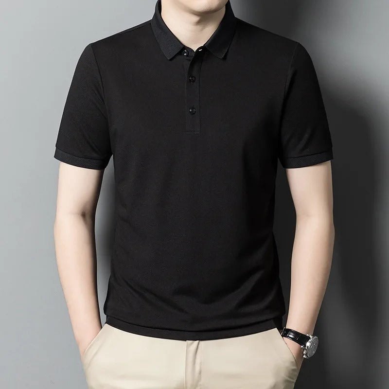 Polo en soie glacée pour homme