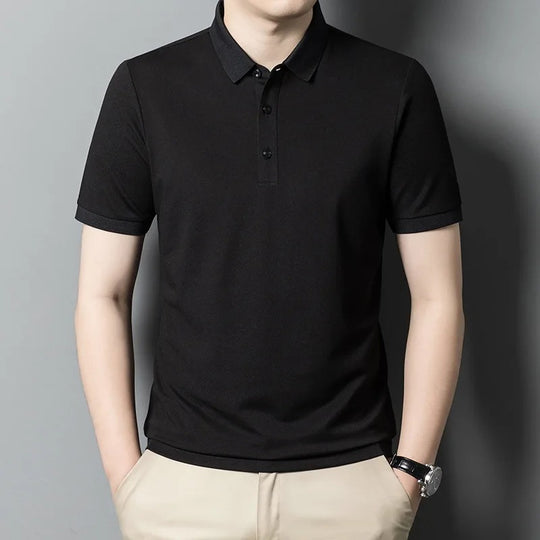 Polo en soie glacée pour homme