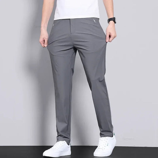 Pantalon d'été en soie glacée pour homme