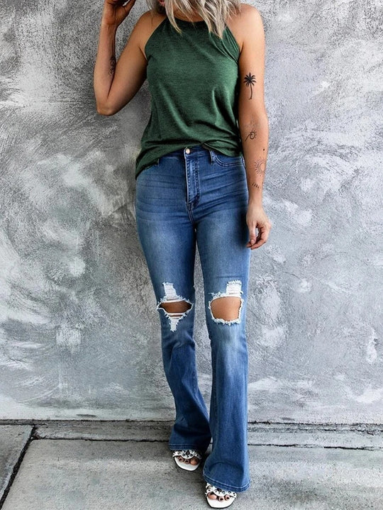Débardeur dos nu sans manches pour femme