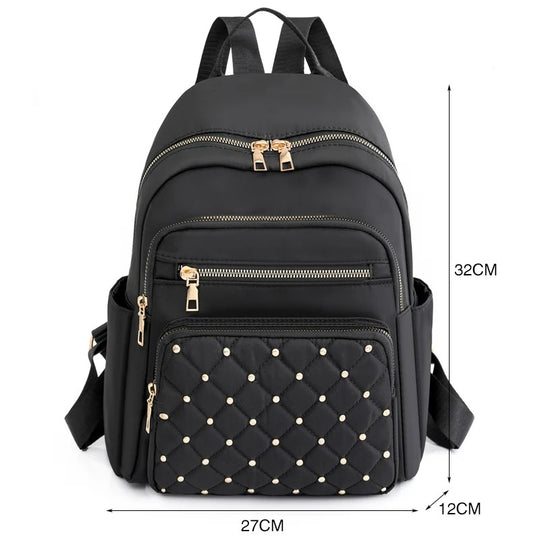 Sac à dos de voyage et d'école en nylon pour femme