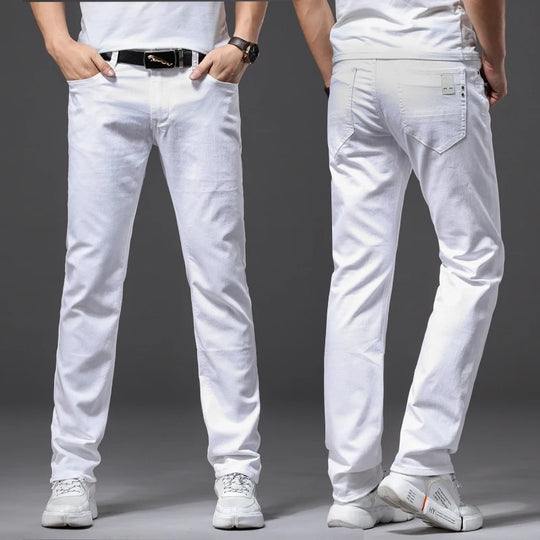 Jean slim blanc pour homme