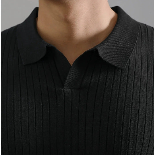 Polo en tricot rétro pour homme