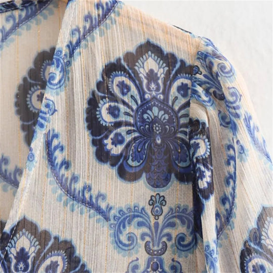 Robe décontractée à imprimé métallisé pour femme