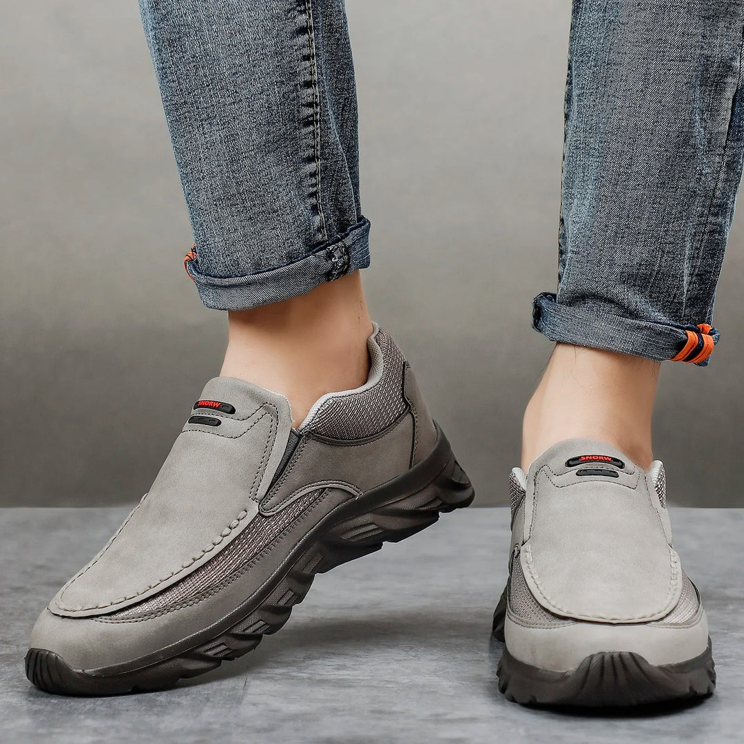 Baskets mocassins en cuir pour homme