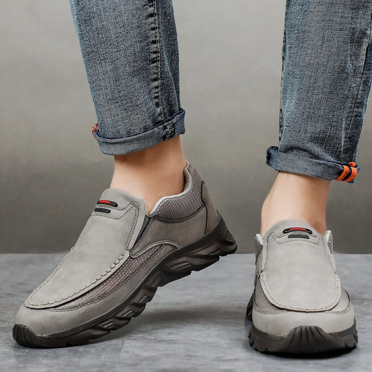 Baskets mocassins en cuir pour homme