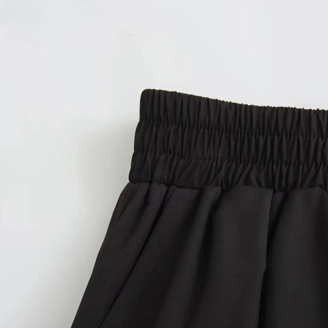 Jupe trapèze plissée large pour femme