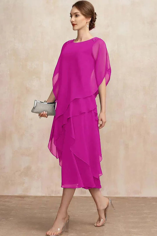 Robe en mousseline superposée grande taille pour femme
