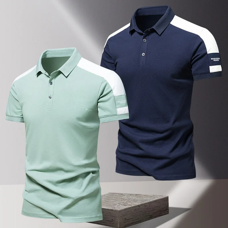 Polo décontracté à manches courtes pour homme