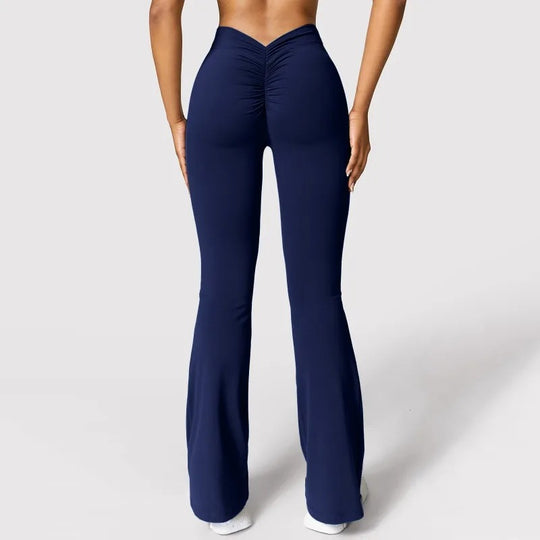 Leggings taille haute à dos en V pour femme