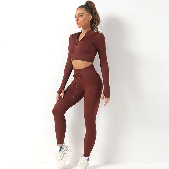 Ensemble de yoga sans coutures pour femmes
