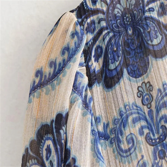 Robe décontractée à imprimé métallisé pour femme