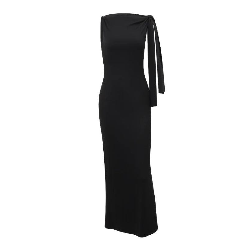 Robe de soirée sans manches ajustée pour femme