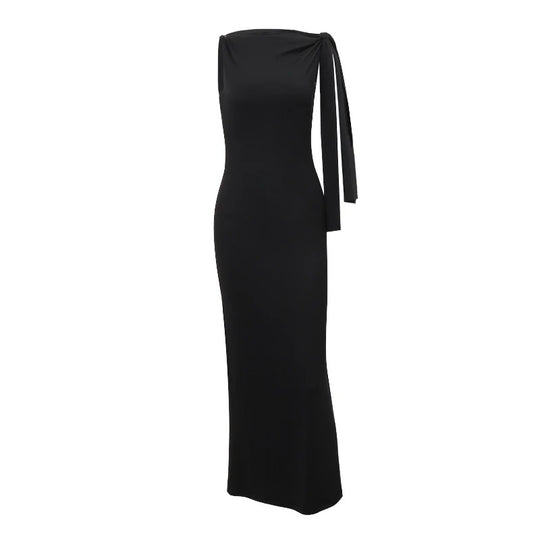 Robe de soirée sans manches ajustée pour femme