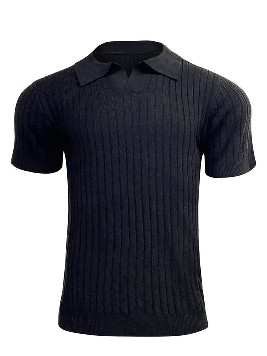 Polo en tricot rétro pour homme