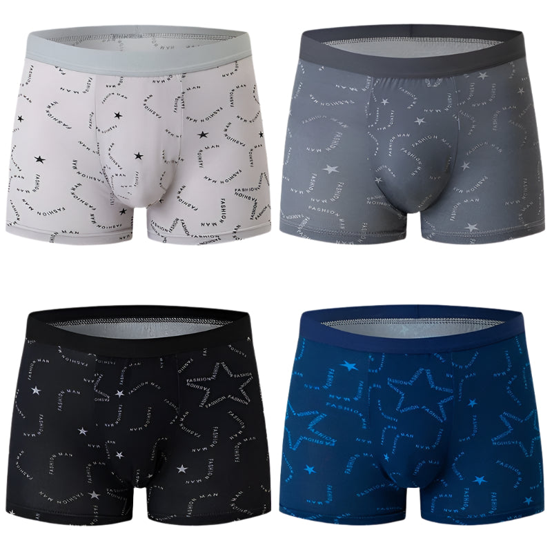 Lot de 4 boxers imprimés pour homme