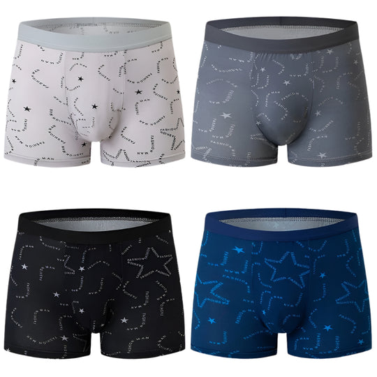 Lot de 4 boxers imprimés pour homme
