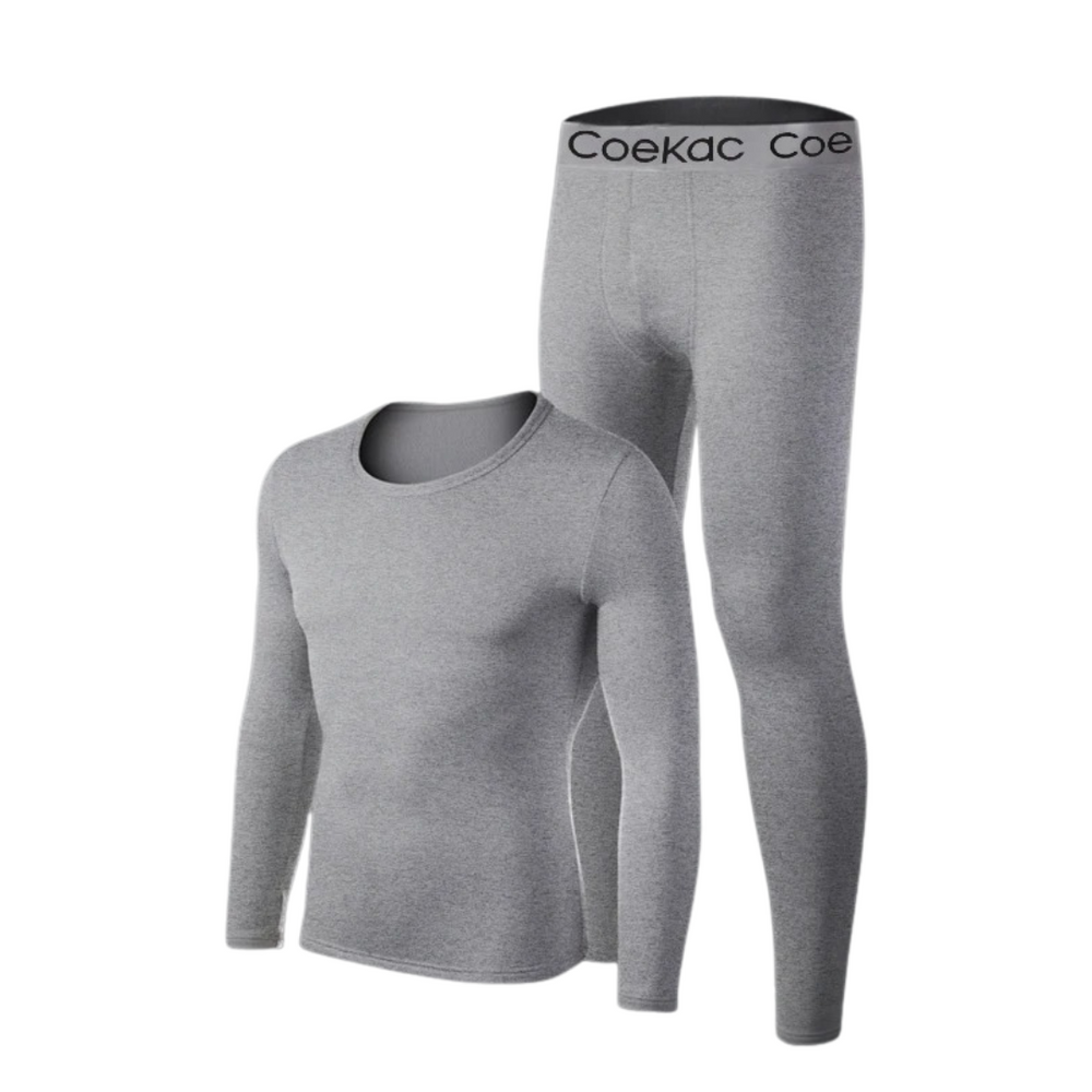 Ensemble chemise et legging thermique doublé en polaire pour hommes