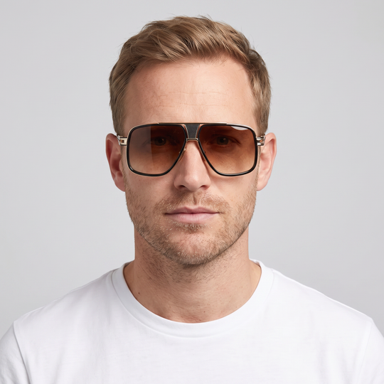 Lunettes de Soleil Aviateur Homme Style Classique avec Protection UV