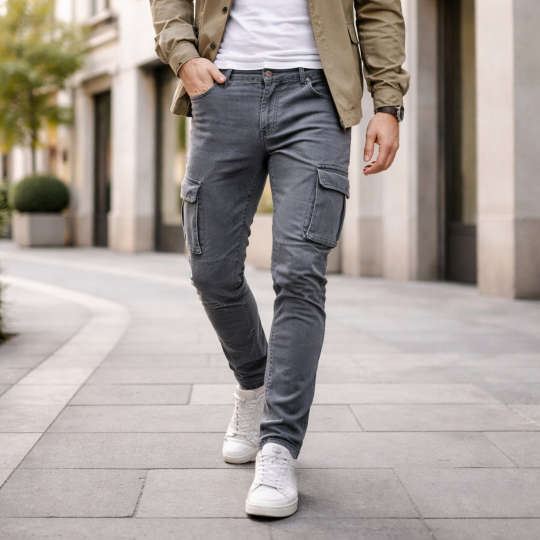 Pantalon Cargo Homme Coupe Moderne Pratique avec Poches Fonctionnelles