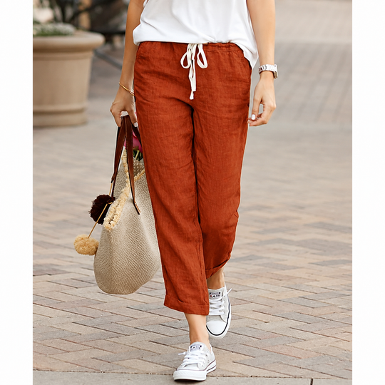 Pantalon Fluide Femme Décontracté en Léger