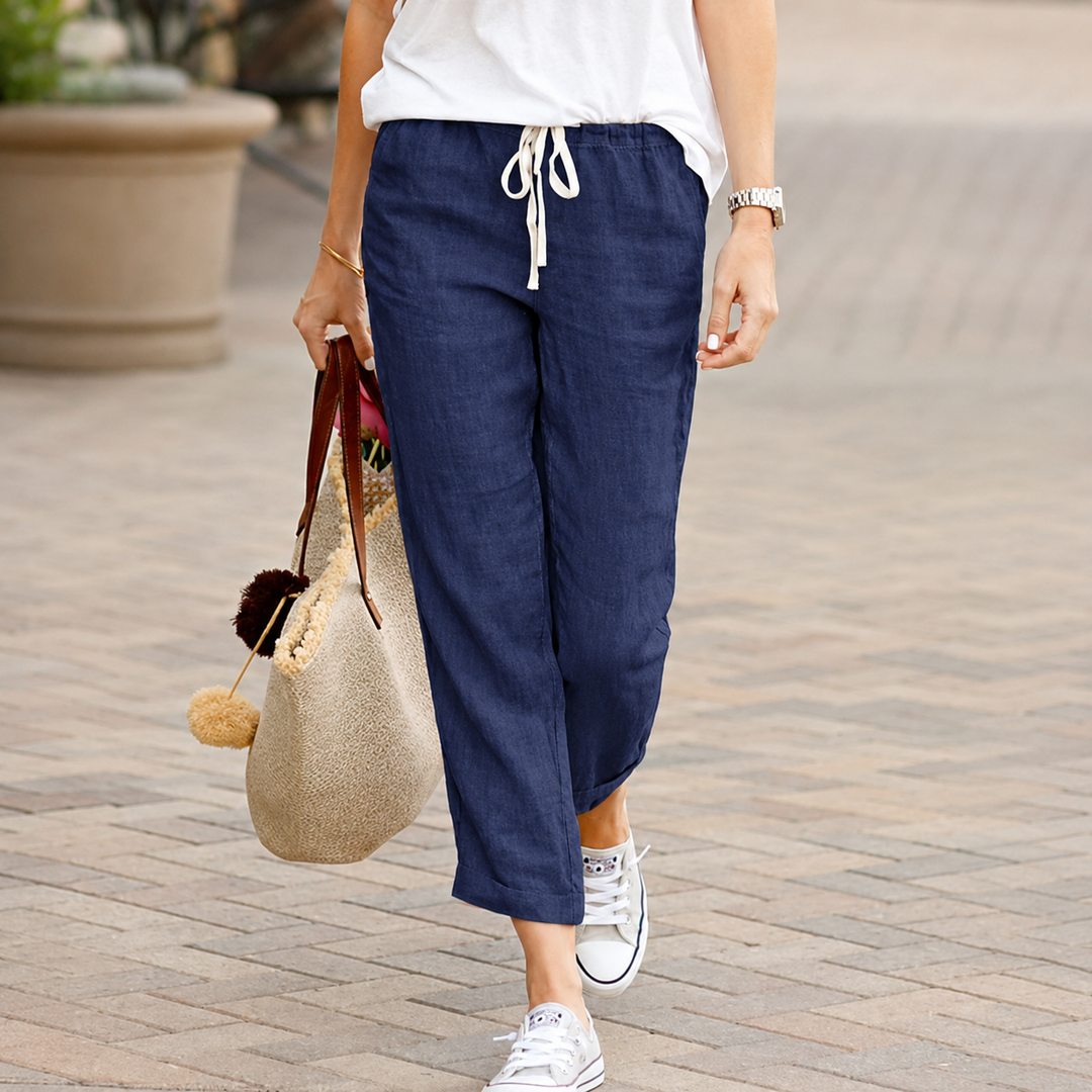Pantalon Fluide Femme Décontracté en Léger