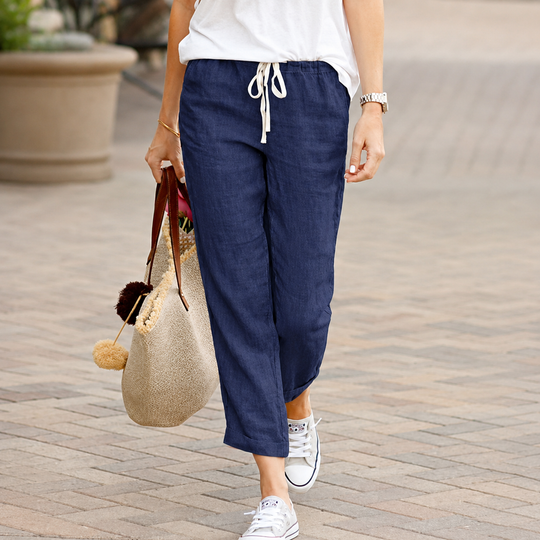Pantalon Fluide Femme Décontracté en Léger