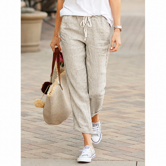 Pantalon Fluide Femme Décontracté en Léger