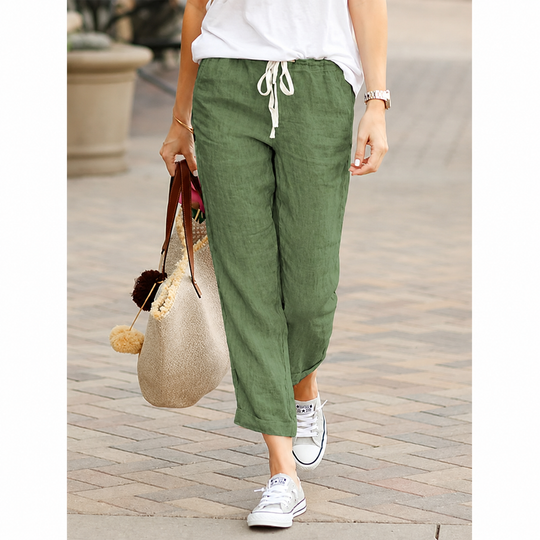 Pantalon Fluide Femme Décontracté en Léger