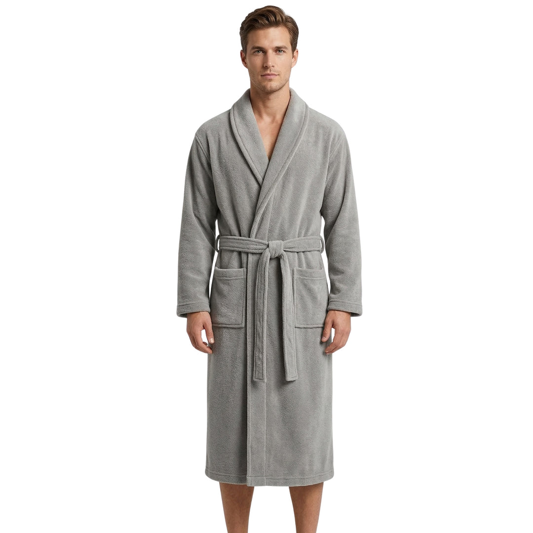 Peignoir d'Hiver pour Femme et homme à Manches Longues avec Ceinture et Poches