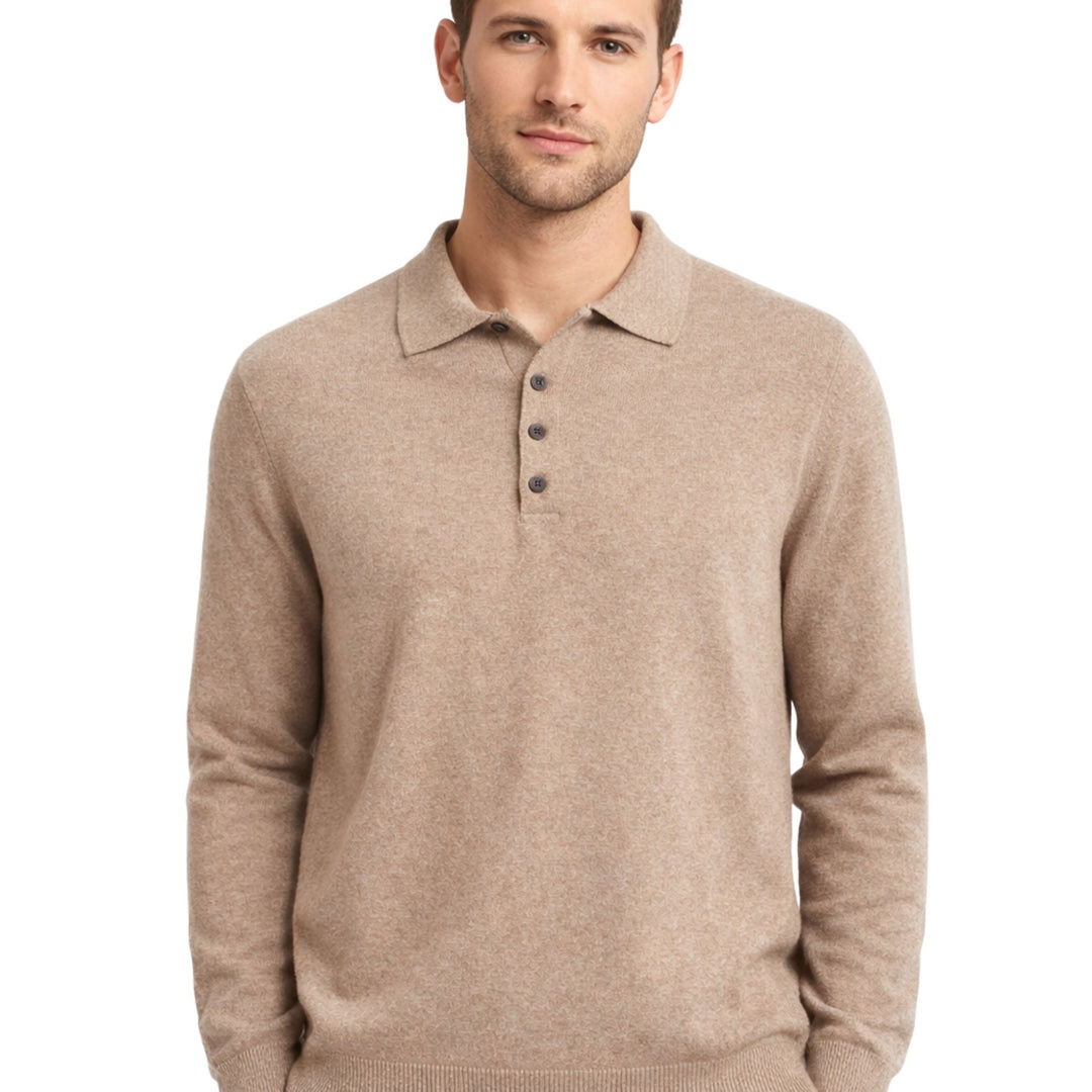 Pull Homme Cachemire Col Polo Hiver Laine Mérinos