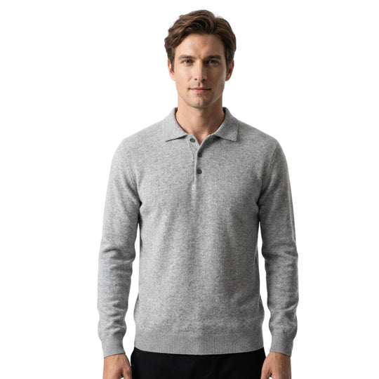 Pull Homme Cachemire Col Polo Hiver Laine Mérinos