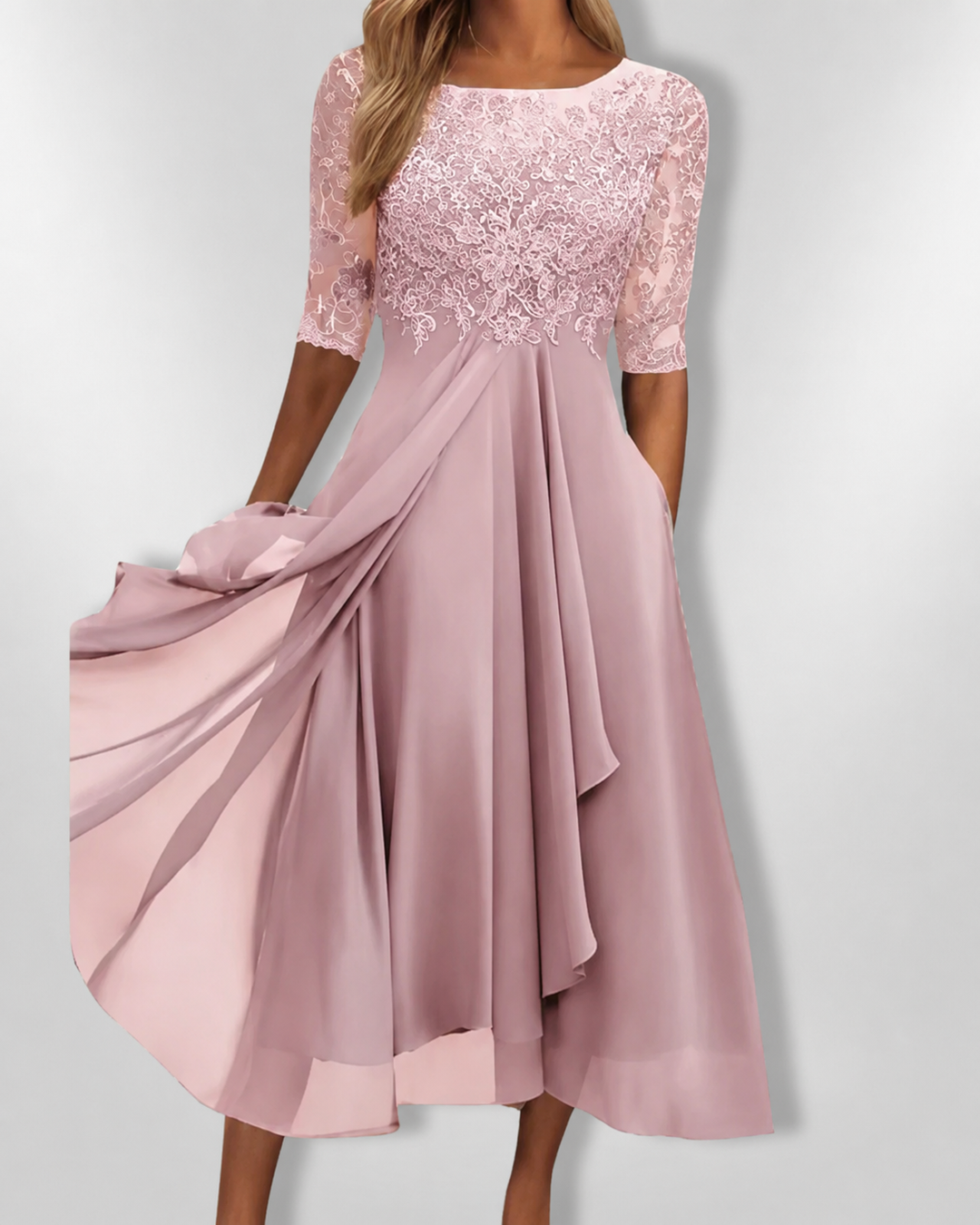 Robe Femme Asymétrique en Dentelle pour Soirée Élégante