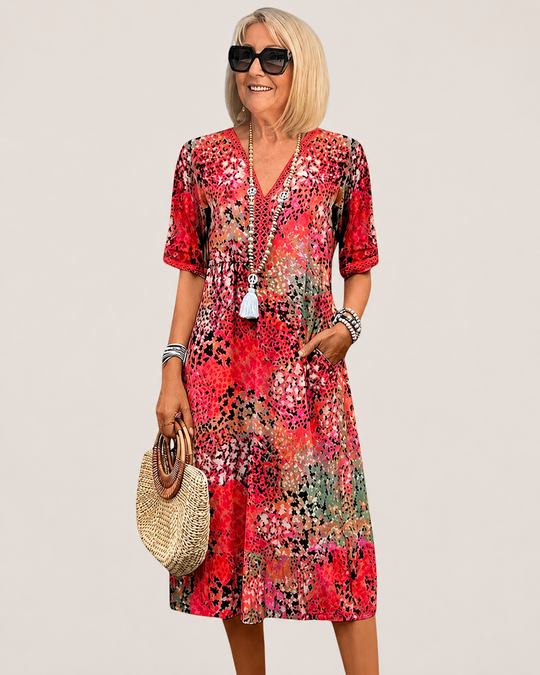 Robe Femme Bohème Fluide Drapée