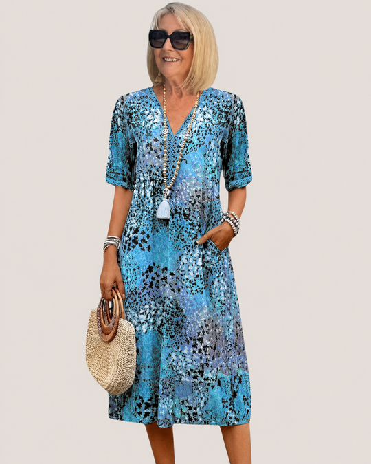 Robe Femme Bohème Fluide Drapée