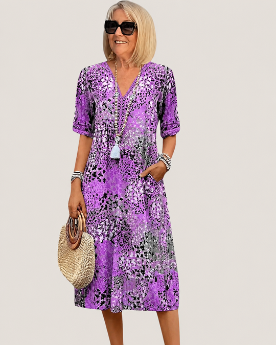 Robe Femme Bohème Fluide Drapée