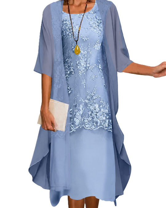 Robe Femme Midi Chic Deux Pièces